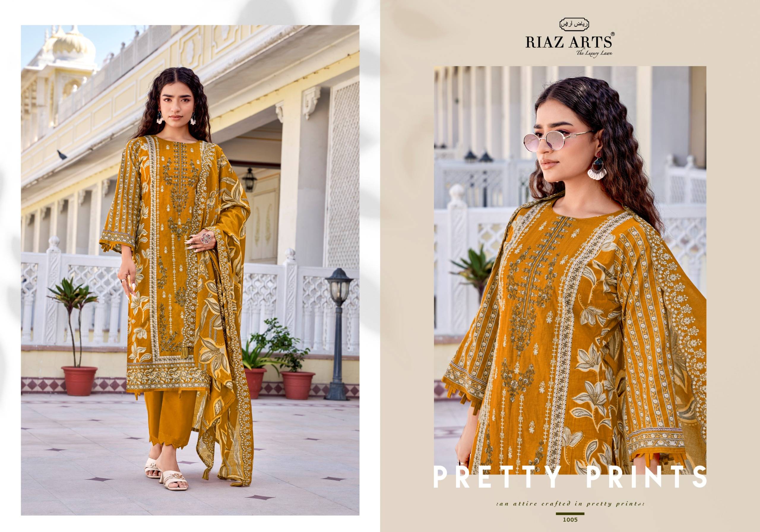 ABU REHAN-2 BY RIAZ ARTS 1001 To 1006 Series Pakistani Suits Ethnic Wear Pure Cotton Dresses At Wholesale
